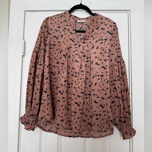 Entro Women's Blouse - mauve and navy